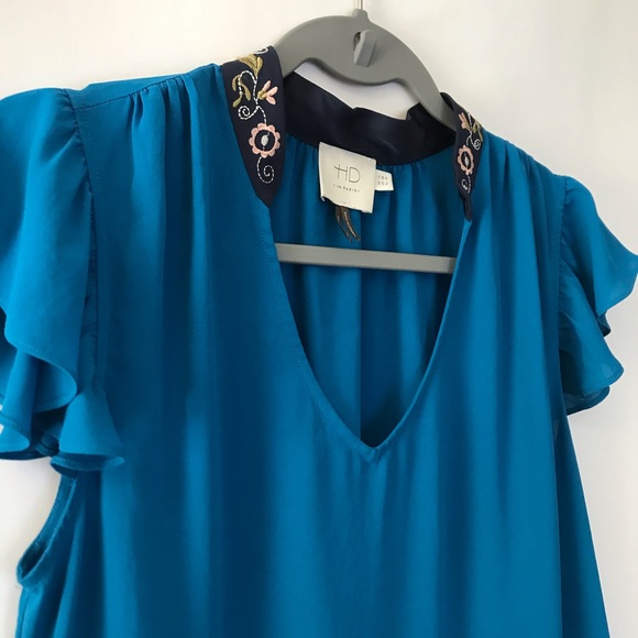 HD in Paris Anthropologie Flutter Sleeve Blouse - Picture 3 of 7